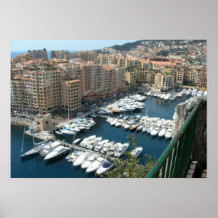 Monte Carlo Monaco Jachthafen und Poster