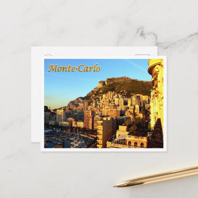 Monte Carlo - Monaco - Panorama - Postkarte (Vorderseite/Rückseite Beispiel)