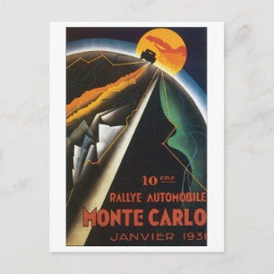 Monte Carlo Rallye Automobile, Janvier 1931 Postkarte