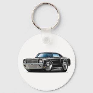 Monte Carlo schwarzes Auto 1970 Schlüsselanhänger