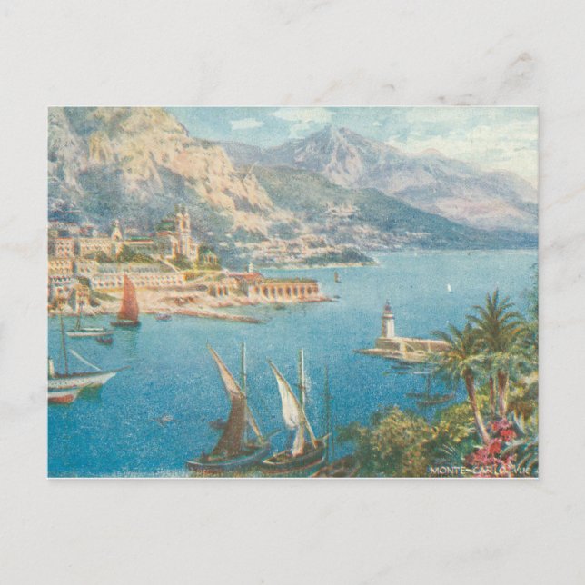 Monte Carlo Sea View Postkarte (Vorderseite)