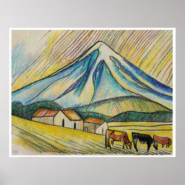 Monte Egmont - Archiv Kunst drucken Poster (Vorne)