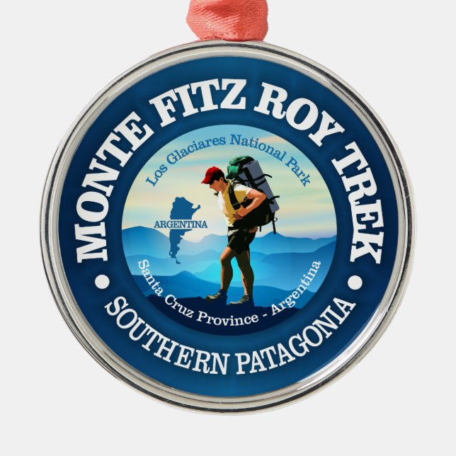 Monte Fitz Roy Trek (C) Ornament Aus Metall (Vorne)