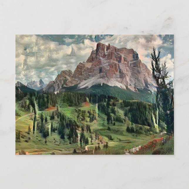 Monte Pelmo Malerei Postkarte (Vorderseite)