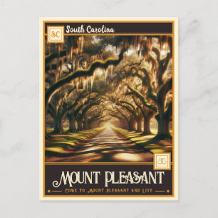 Monte Pleasant, South Carolina   VINTAG Postkarte