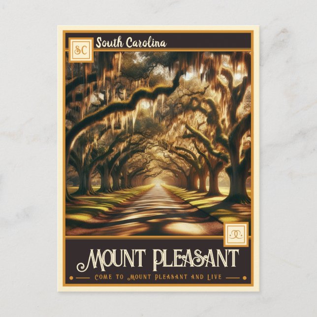 Monte Pleasant, South Carolina | VINTAG Postkarte (Vorderseite)