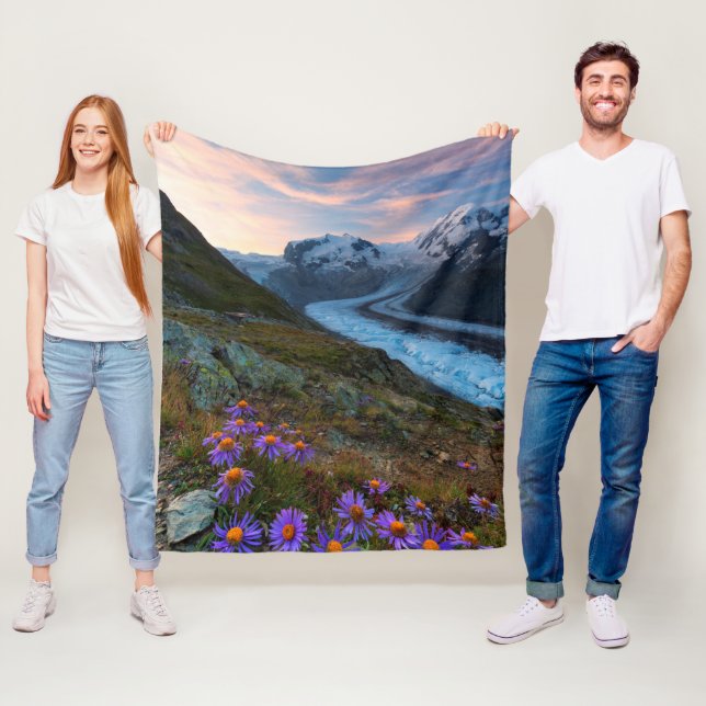 Monte Rosa Gletscher | die Schweiz Fleecedecke (Beispiel)