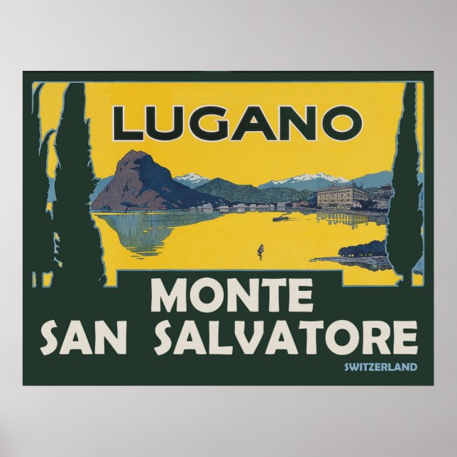 Monte San Salvatore - der Zuckerhut Poster (Vorne)