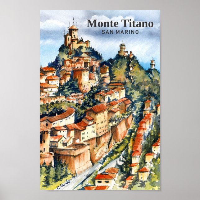 Monte Titano San Marino Pinakothek Züst Poster (Vorne)