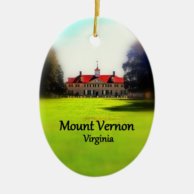 Monte Vernon Oval Keramik Ornament (Vorne)