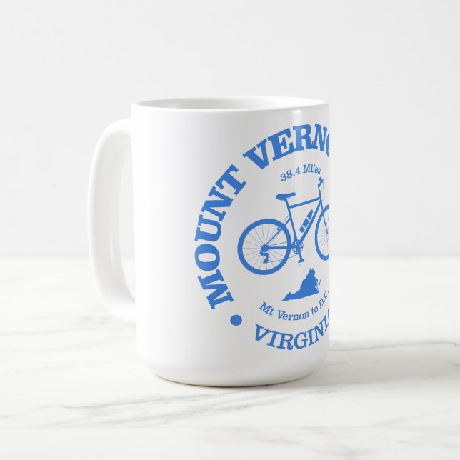 Monte Vernon Trail (Radfahren) Kaffeetasse (Vorderseite Links)