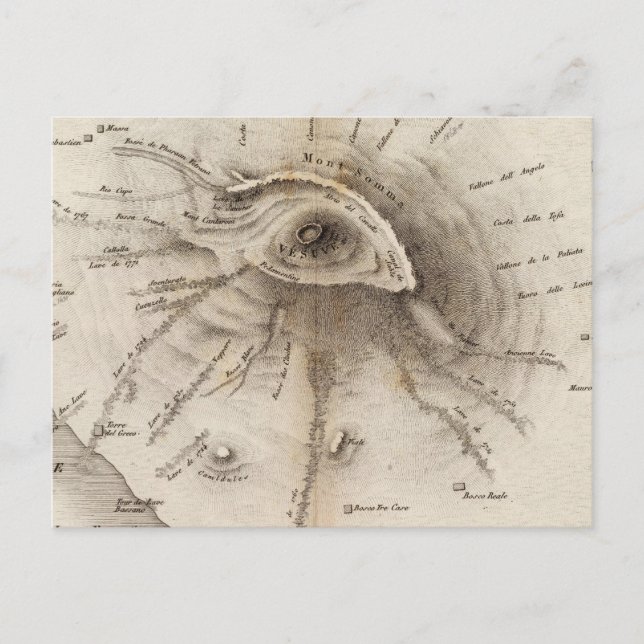 Monte Vesuve Postkarte (Vorderseite)