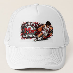 Monte Vista Basketball Anime Spieler Trucker Hut Truckerkappe