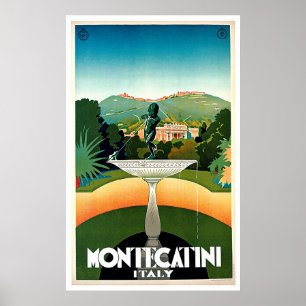 Montecatini Toskana Italien Vintage Poster