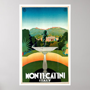 Montecatini Toskana Italien Vintage Poster