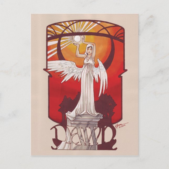 Montée D'Une Nouvelle Carte Postale Dawn (Devant)