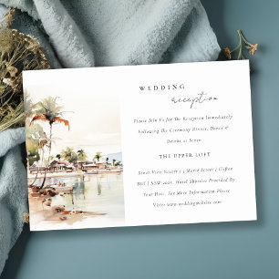 Montego Bay Jamaica Landschaft Hochzeitsempfang Begleitkarte