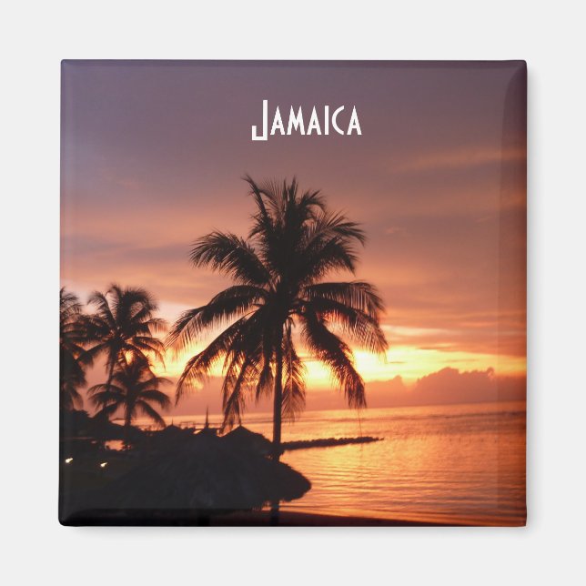 Montego Bay Jamaica Sunset Foto Magnet (Vorne)