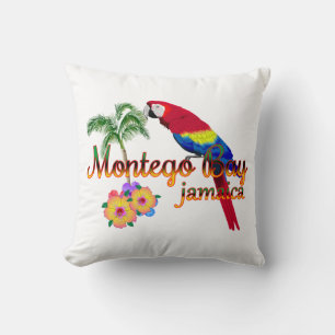 Montego Bay Jamaica Tropical Parrot Kissen