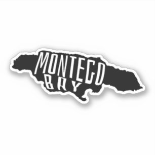 Montego Bay, Jamaika Kontur - Karte Aufkleber