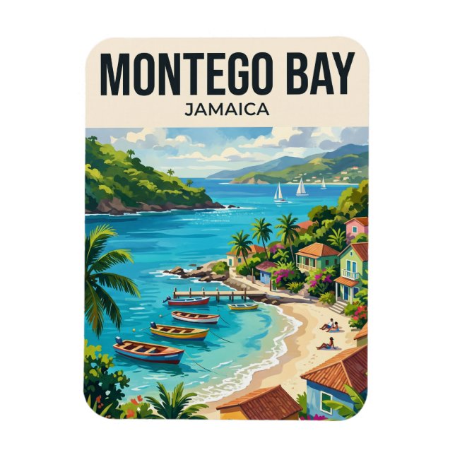 Montego Bay Jamaika Magnet (Vertikal)