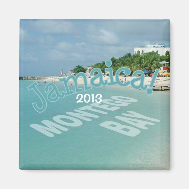 Montego Bay Jamaïque Voyage Photo Souvenir Magnet (Devant)