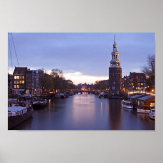 Montelbaan-Turm in Amsterdam, Niederlande Poster