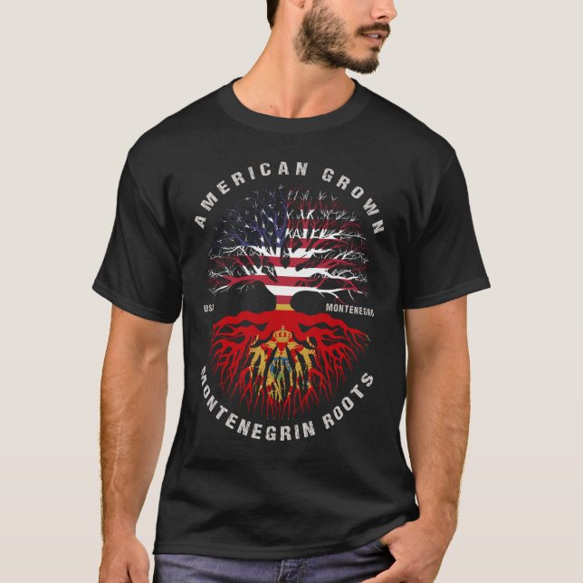 Montenegrinische Flagge für den montenegrinischen  T-Shirt (Vorderseite)
