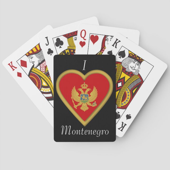 Montenegrinische Flagge Spielkarten (Rückseite)