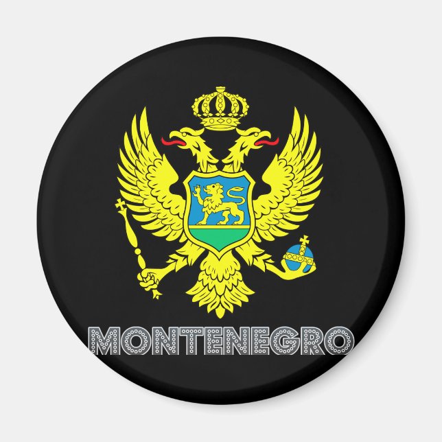 Montenegrinisches Emblem Magnet (Vorne)