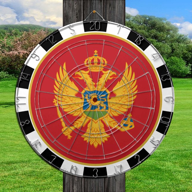 Montenegro Dartboard, Spielbrett, Montenegro Flag Dartscheibe (Von Creator hochgeladen)