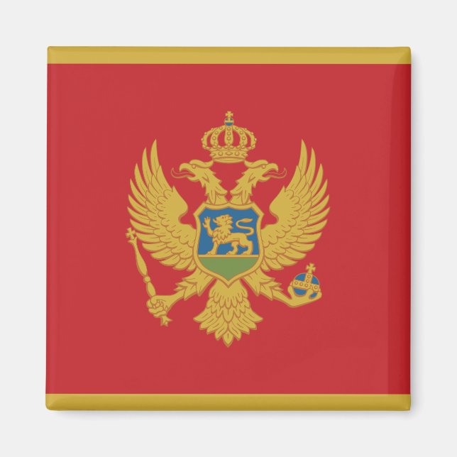 Montenegro Flag Magnet (Vorne)