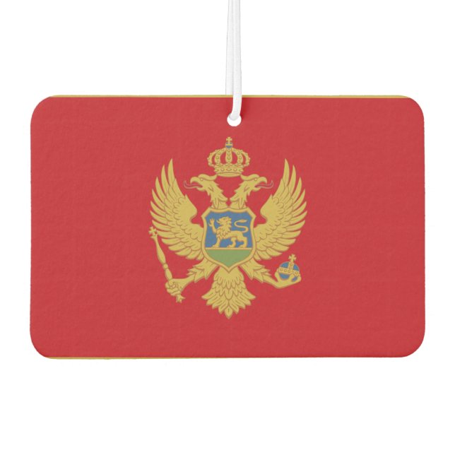 Montenegro-Flagge Autolufterfrischer (Vorderseite)