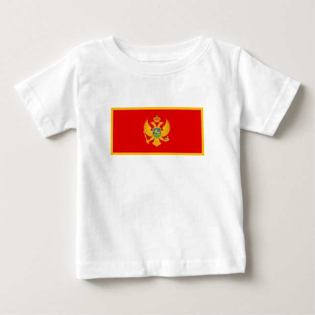 Montenegro-Flagge Baby T-shirt (Vorderseite)