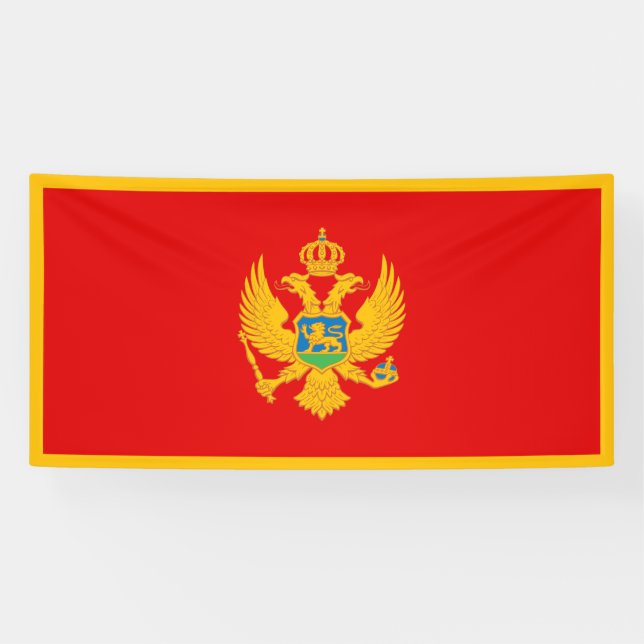 Montenegro-Flagge Banner (Horizontal)