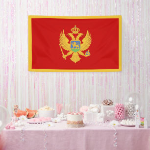 Montenegro-Flagge Banner