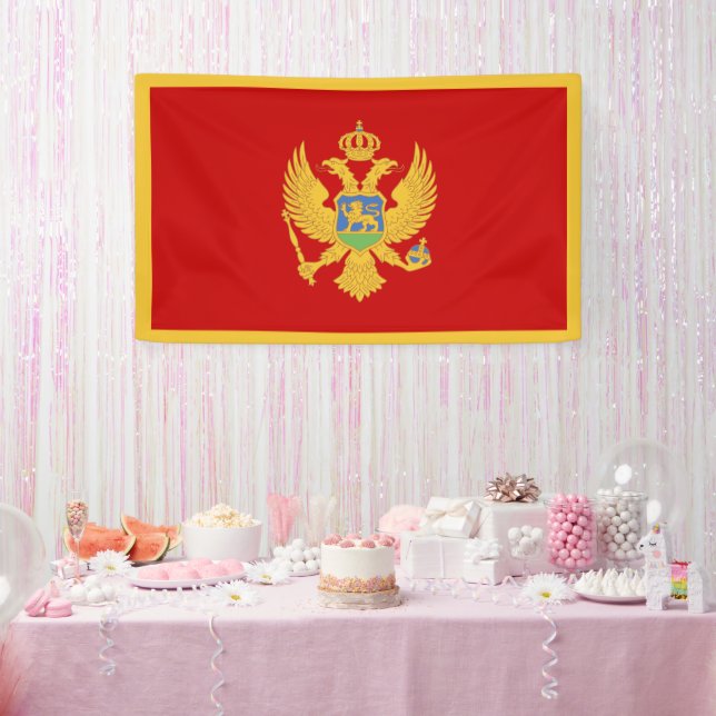 Montenegro-Flagge Banner (Party)
