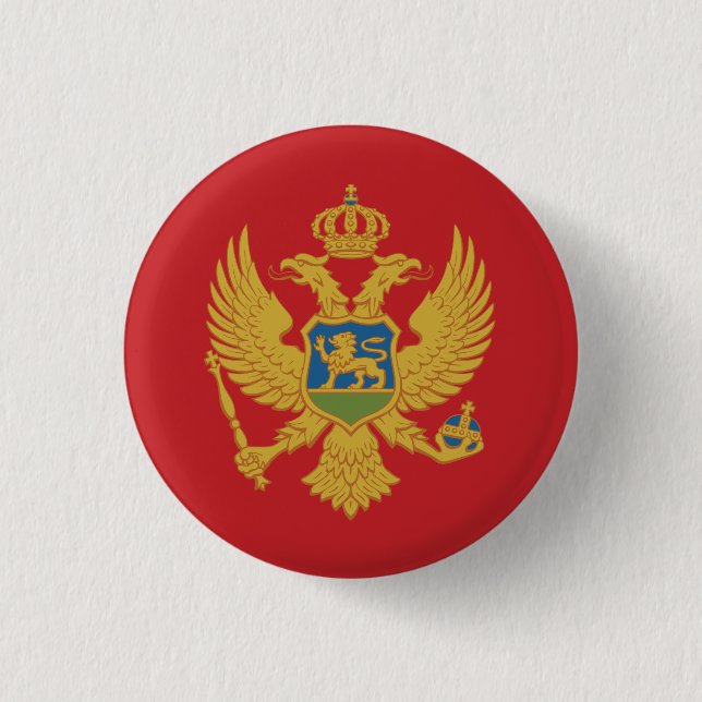 Montenegro-Flagge Button (Vorderseite)