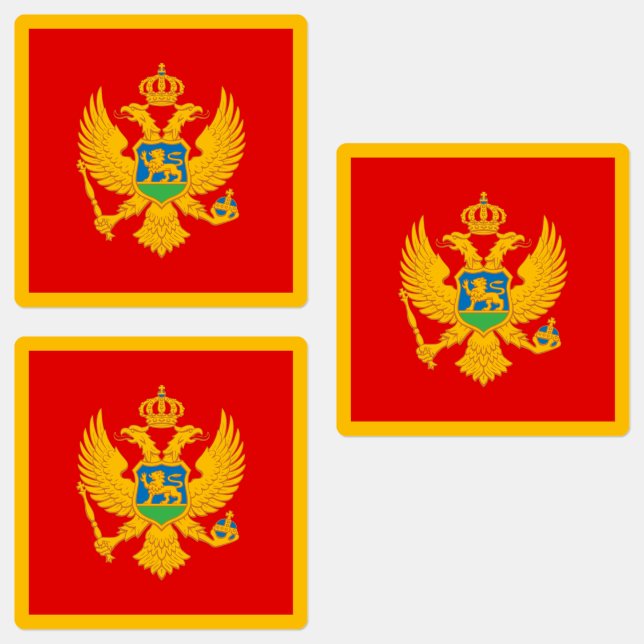 Montenegro-Flagge Etiketten (Gruppe)