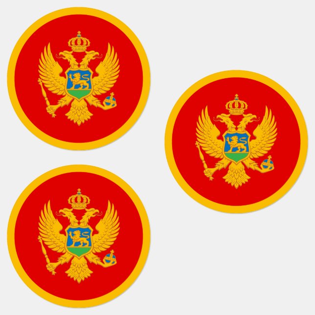 Montenegro-Flagge Etiketten (Gruppe)