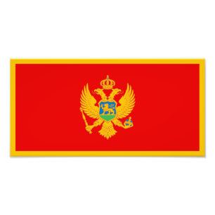 Montenegro-Flagge Fotodruck