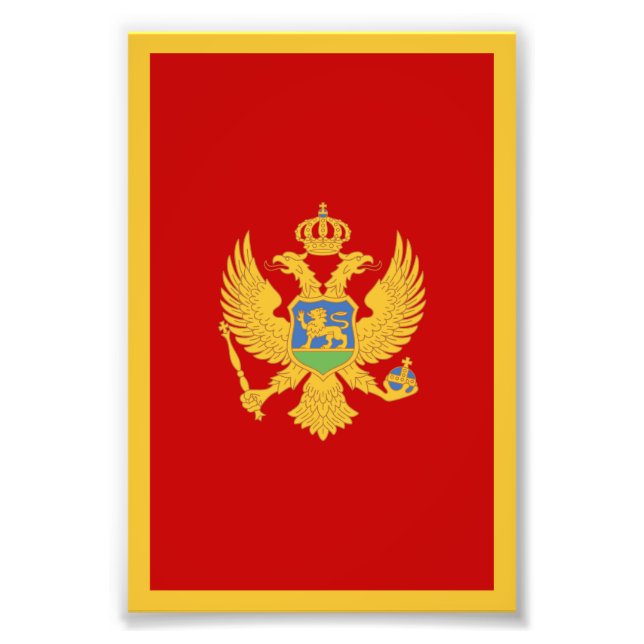 Montenegro-Flagge Fotodruck (Vorne)