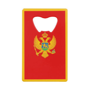 Montenegro-Flagge Geldbeutel Flaschenöffner