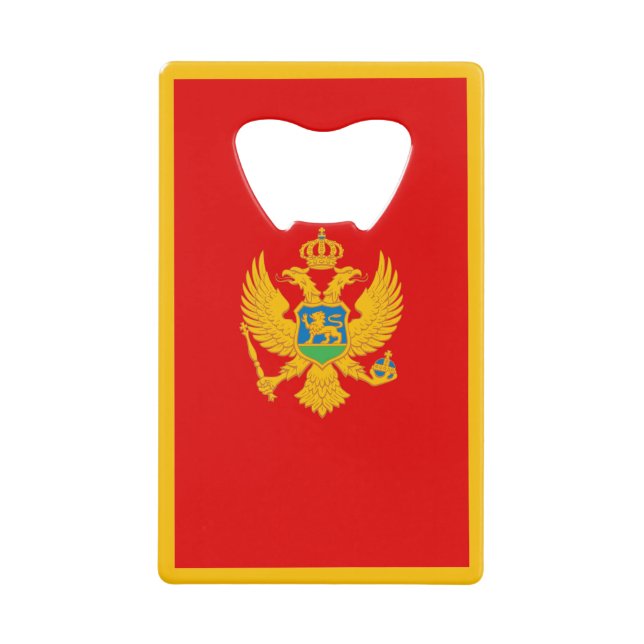 Montenegro-Flagge Geldbeutel Flaschenöffner (Vorderseite)