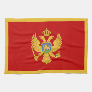 Montenegro-Flagge Geschirrtuch