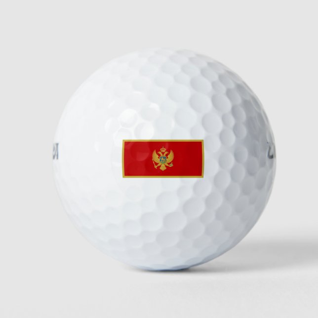 Montenegro-Flagge Golfball (Vorderseite)