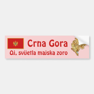 Montenegro-Flagge + Karte Aufkleber Autoaufkleber