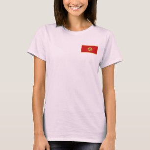 Montenegro-Flagge + Karte T-Shirt