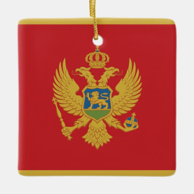 Montenegro-Flagge Keramikornament (Vorderseite)