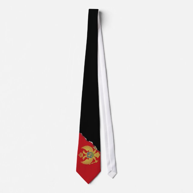 Montenegro-Flagge Krawatte (Vorderseite)